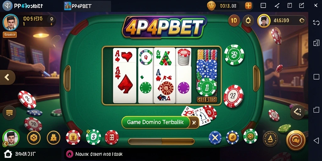 Tampilan screenshot gameplay 4P4PBET yang menampilkan keseruan bermain domino.
