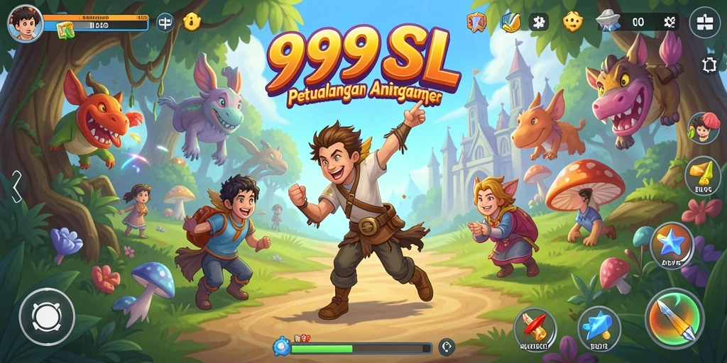 Tampilan gameplay seru dari 99SL dengan karakter anime yang menarik.
