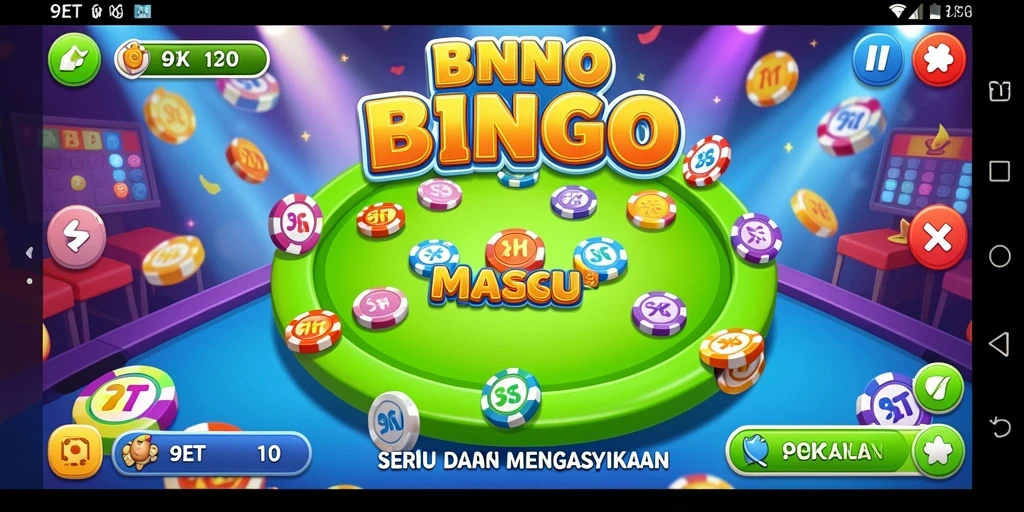 Tampilan gameplay Bingo yang seru dan interaktif di 9ET.