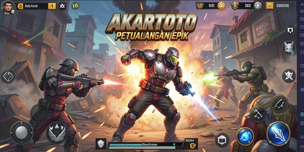 Tangkapan layar menunjukkan aksi memukau dalam game AKARTOTO.