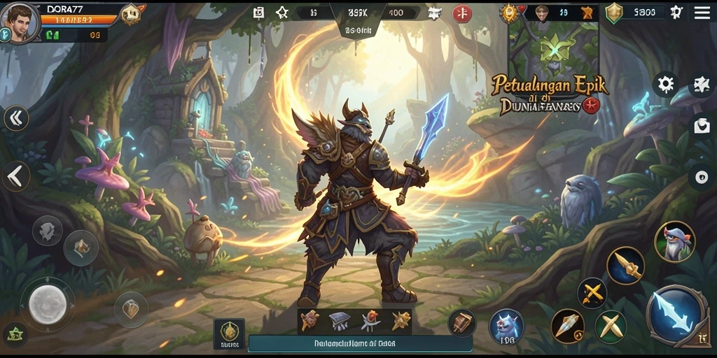 Tampilan gameplay DORA77 yang memukau saat menjelajahi dunia petualangan.