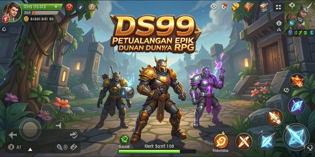 Tampilan gameplay mendebarkan di dunia RPG yang luas.