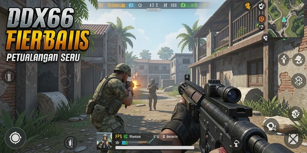 Tangkapan layar permainan IDX66 yang menunjukkan aksi seru FPS.