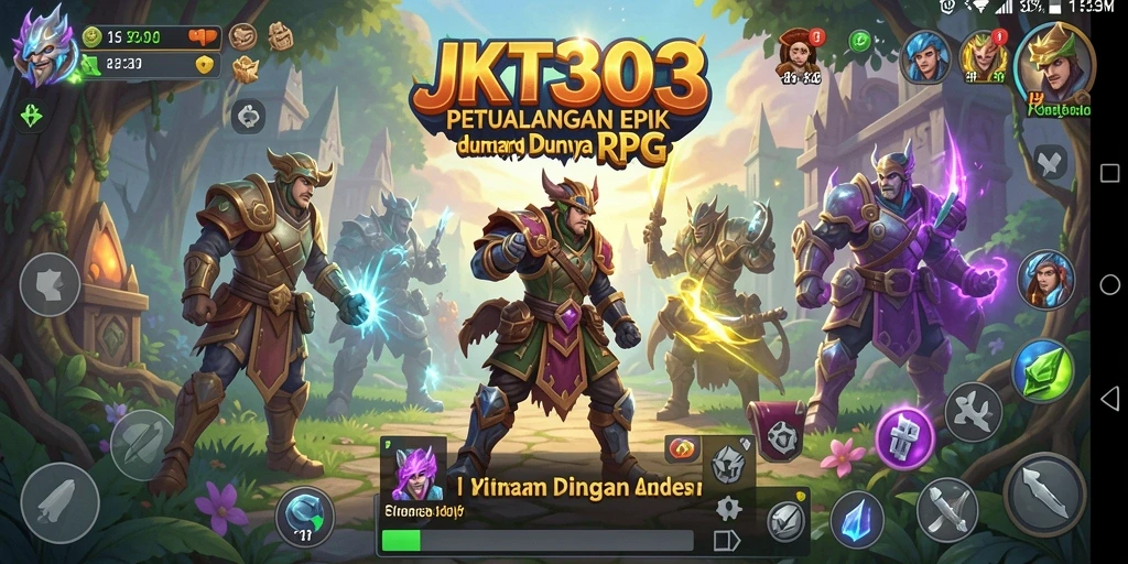 Tampilan gameplay JKT303 yang epik dan mendebarkan dalam dunia RPG.
