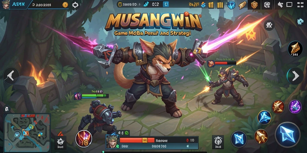 Gameplay MOBA yang mendebarkan di MUSANGWIN.
