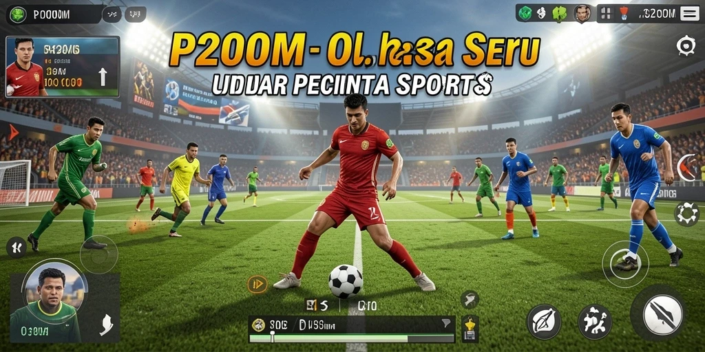 Screenshot utama P200M menampilkan pengalaman gameplay olahraga yang intens.