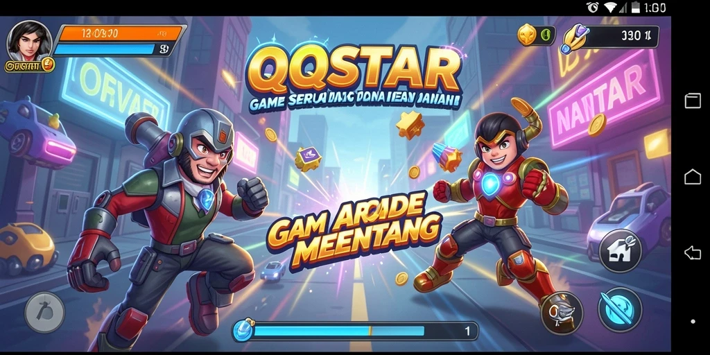 Screenshot gameplay QQSTAR yang menunjukkan aksi seru dan tantangan menarik.