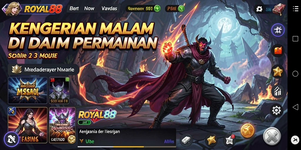 Tampilan gameplay menegangkan di dalam rumah hantu.