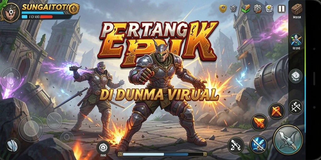 Gameplay menegangkan dalam pertarungan epik di SUNGAITOTO.